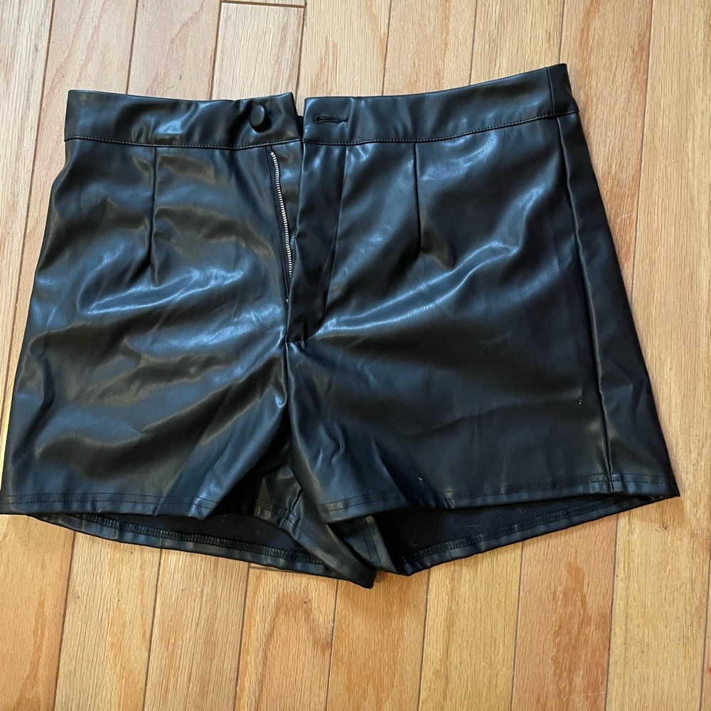 SHEIN pleather shorts size 12